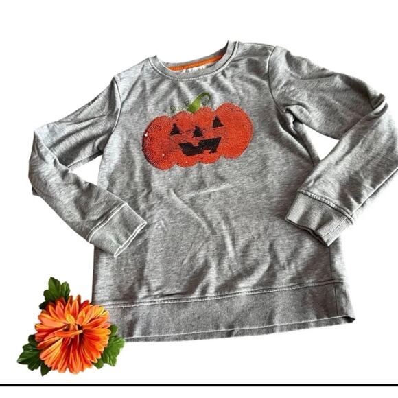 FLIP SEQUIN PUMPKIN SWEATSHIRT-14/16 - Picture 2 of 4